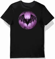 Koszulki męskie - Koszulka męska czarna z motywem fioletowych skrzydeł nietoperza (2) S - miniaturka - grafika 1