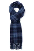 Apaszki i szaliki męskie - Szal Granatowy w Kratę - miniaturka - grafika 1