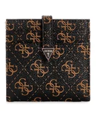 Etui na dokumenty i karty - GUESS Etui na karty Laurel, brązowe logo - miniaturka - grafika 1