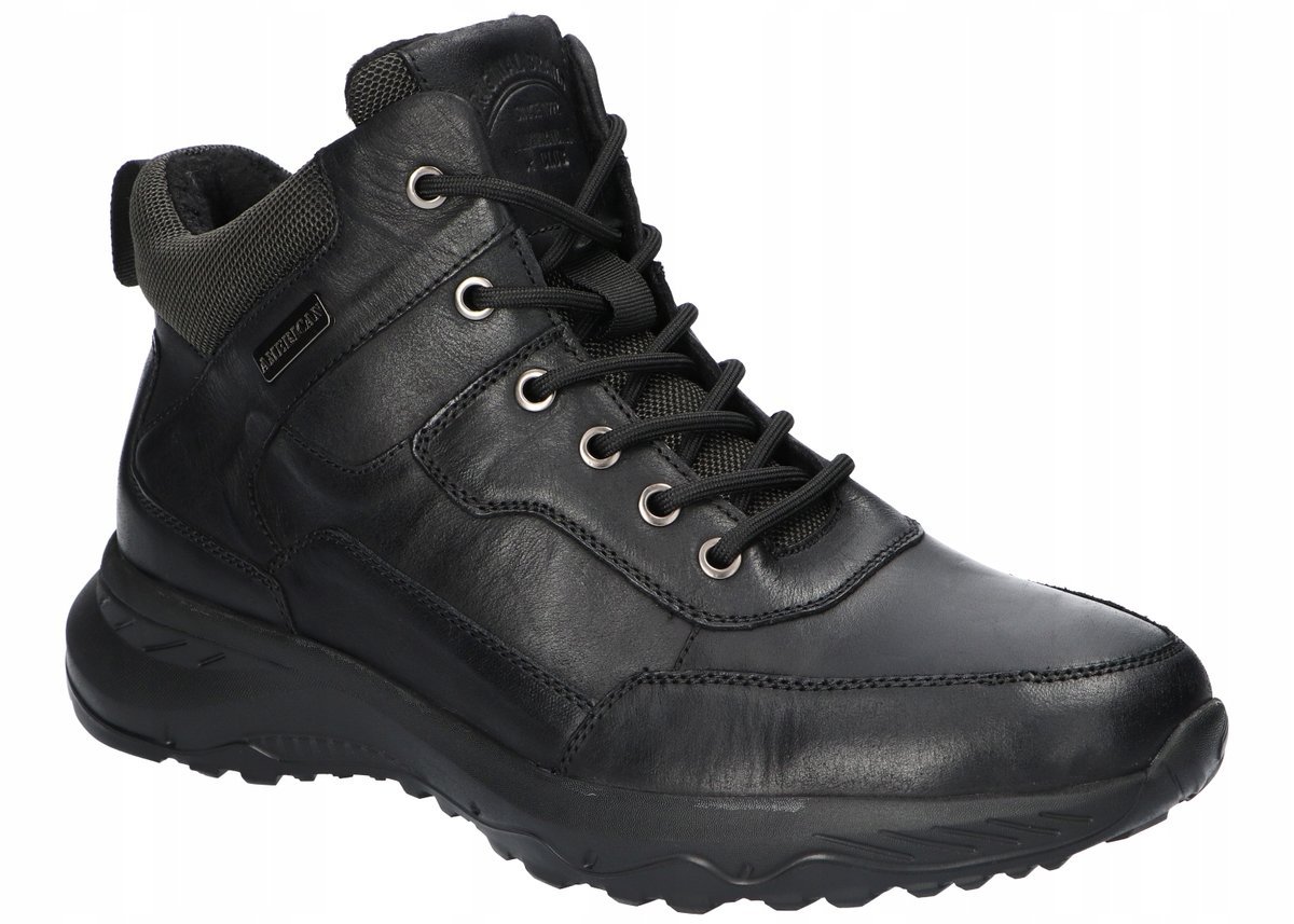 AMERICAN CLUB CY164 TRAPERY TREKKINGI BUTY ZIMOWE SKÓRZANE MĘSKIE BLACK 42