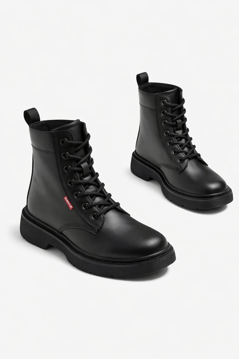 LEVIS CZARNE BOTKI DAMSKIE NA PŁASKIM OBCASIE ZE SZNUROWANIEM 37 1I4A