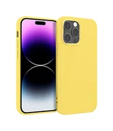 Etui i futerały do telefonów - ICOVERI Etui iPhone 14 Pro. Pokrowiec silikonowy żółty. Etui na telefon iPhone 14 Pro Anti-Shock Anti-Slider Mikrofibra Wewnętrzne. Miękki jedwab w dotyku. - miniaturka - grafika 1