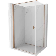 Kabiny prysznicowe - Mexen Mist-B kabina prysznicowa uchylna 100 x 70 cm, transparent, miedź szczotkowana - 8A2T-100-070-65-00 - miniaturka - grafika 1