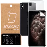 Szkła hartowane na telefon - Bizon Folia hydrożelowa na tył i przód Bizon Glass Hydrogel, iPhone Xs / X, 2 sztuki 5903896182032 - miniaturka - grafika 1