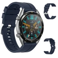 Akcesoria do pulsometrów i zegarków sportowych - Pasek sportowy do Huawei GT 46mm CIEMNONIEBIESKI - miniaturka - grafika 1
