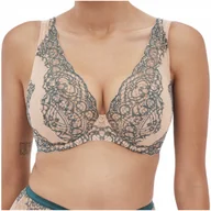 Biustonosze - Biustonosz braletka miękki soft stanik Alles SPLENDORE beż nude zieleń 65E - miniaturka - grafika 1