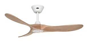 Energooszczędny wentylator sufitowy z pilotem Eco Genuino biały matowy / średni dąb 122 cm - Wentylatory sufitowe - miniaturka - grafika 1