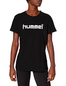 Koszulki i topy damskie - Hummel Hmlgo Cotton T-shirt damski z logo czarny czarny S 203518-2001 - miniaturka - grafika 1