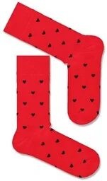 Skarpety męskie czerwone w czarne serduszka Milena - Skarpetki męskie - miniaturka - grafika 1