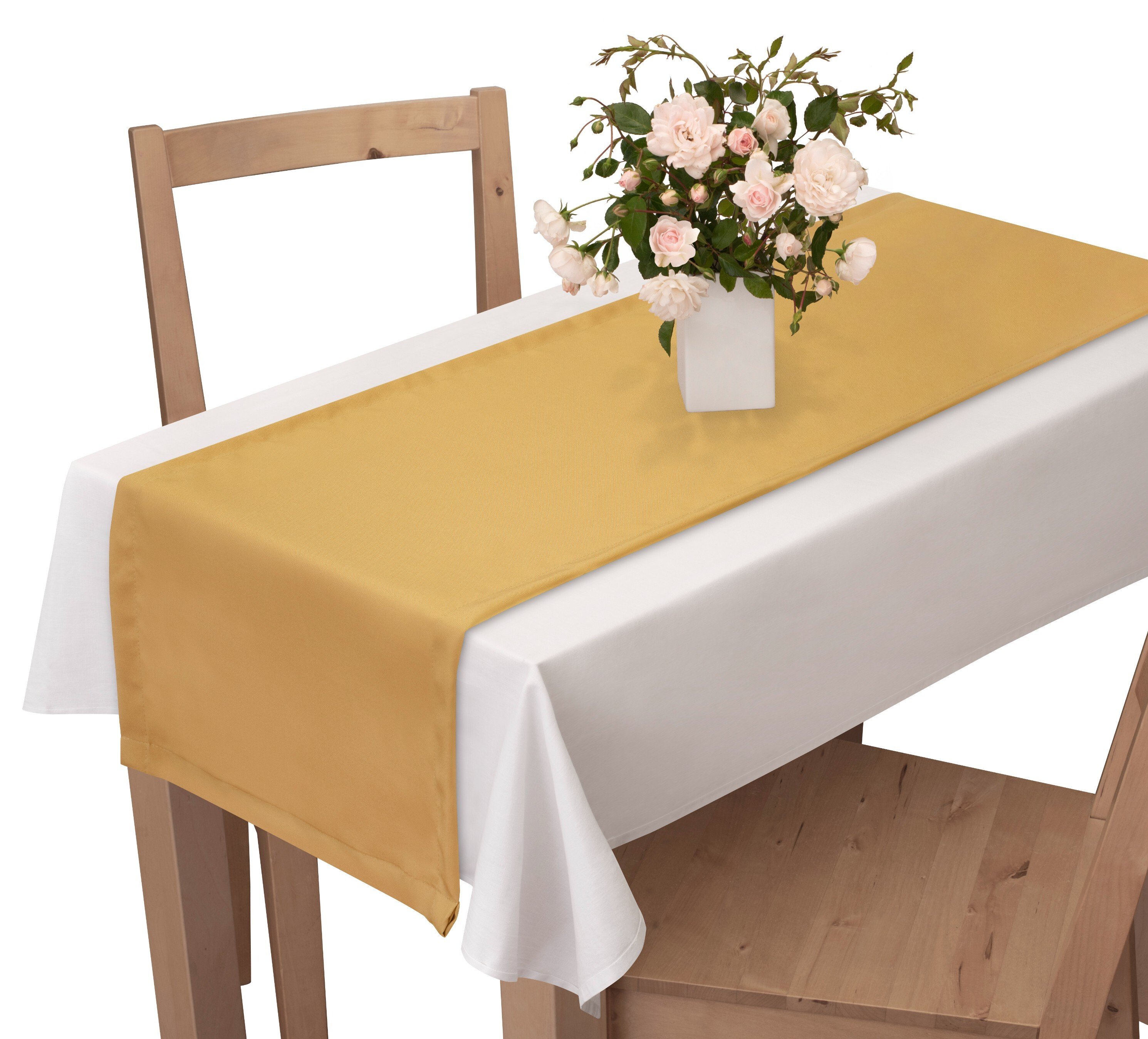 Voppi Żółty bieżnik ozdobny 40x250 cm dekoracja na stół