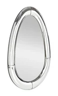 Lustra - Srebrne nowoczesne lustro wiszące P1-H24 - miniaturka - grafika 1