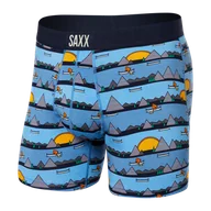 Majtki męskie - Bokserki męskie SAXX ULTRA Boxer Brief Leniwa rzeka - niebieskie - miniaturka - grafika 1