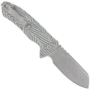 Nóż składany Kubey Knife Creon White/Green G10, Damascus (KU336A) - Noże - miniaturka - grafika 3