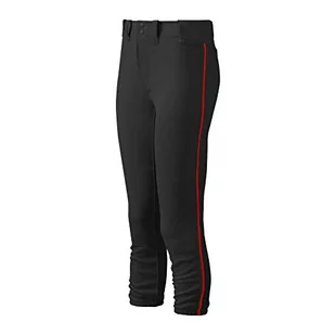 Mizuno Damskie spodnie z troczkiem (czarne/czerwone, duże) - Spodnie damskie - miniaturka - grafika 1