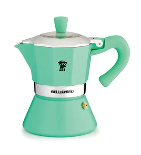 PEZZETTI BELLEXPRESS Emaliowana kawiarka (3 filiżanki) - Miętowy - Zaparzacze i kawiarki - miniaturka - grafika 1