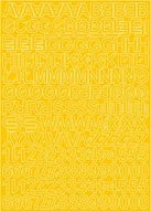 Zestawy piśmiennicze - Litery i cyfry samoprzylepne żółte 5cm arkusz 250 znaków - miniaturka - grafika 1