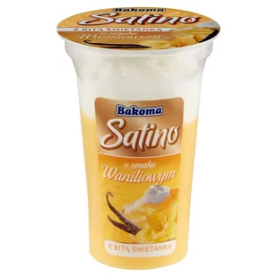 Bakoma Satino Deser o smaku waniliowym z bitą śmietanką 165 g - Desery mleczne - miniaturka - grafika 1