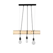 Lampy sufitowe - Spotlight Wisząca LAMPA drewniana TRABO SZORT 68314304 ekologiczna OPRAWA belka ZWIS rustykalny townshend sosna czarny 68314304 - miniaturka - grafika 1