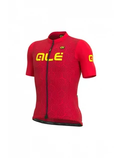 Koszulki rowerowe - Alé Koszulka rowerowa męska Alé Cycling Solid Cross czerwona L21120405 - grafika 1