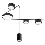 Lampy sufitowe - Salonowa lampa sufitowa-wisząca ZUMAIA C0250 Maxlight LED 32W 3000K okręgi czarny - miniaturka - grafika 1