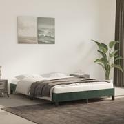 Łóżka - Lumarko Rama łóżka, ciemnozielona, 140x200 cm, tapicerowana aksamitem - miniaturka - grafika 1