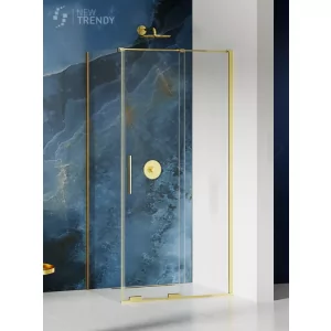 New Trendy EXK-4248 KABINA SMART LIGHT GOLD PROSTOKĄTNA 140x80x200 CZYSTE 8mm ACTIVE SHIELD - Kabiny prysznicowe - miniaturka - grafika 1
