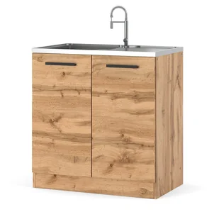 Szafka kuchenna stojąca modułowa drewniana pod zlew 80cm blande dąb wotan - Szafki kuchenne Szafka kuchenna stojąca modułowa drewniana pod zlew 80cm blande dąb wotan - Szafki kuchenne - miniaturka - grafika 1