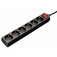 Listwy zasilające - Listwa zasilająca HAMA Standard 6 gniazd 3m Czarny 44223709 - miniaturka - grafika 1