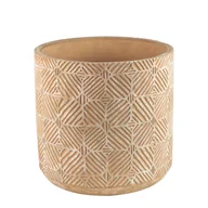 Donice - Osłonka betonowa JANA ochra 14 cm DHG - miniaturka - grafika 1