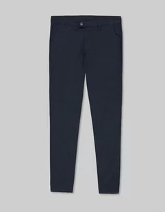 spodnie albiano granatowy slim fit - Spodnie męskie - miniaturka - grafika 1