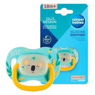 Smoczki uspokajające - Canpol Babies Silikonowy Smoczek Symetryczny 18m+ Exotic Animals Koala - miniaturka - grafika 1