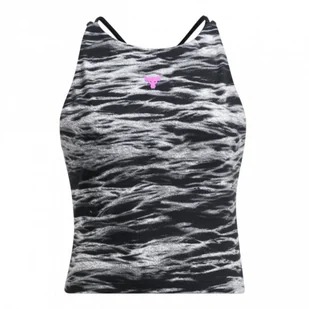 Damski top treningowy Under Armour Project Rock Lets Go Btb Top Pt - czarny - Koszulki i topy damskie - miniaturka - grafika 1