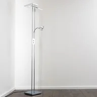 Lampy stojące - Trio Leuchten Nowoczesna lampa podłogowa kwadratowa chrom zawiera LED - Avignon - miniaturka - grafika 1