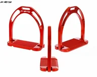 Akcesoria jeździeckie - JIN STIRRUP Strzemiona czerwone - miniaturka - grafika 1