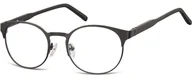 Okulary korekcyjne, oprawki, szkła - Czarne Okulary Oprawki okrągłe korekcja Sunoptic 994G - miniaturka - grafika 1