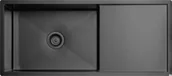 Zlewozmywaki - Zlewozmywak kuchenny Diskho 8140 Stalowy Czarny Mat PVD - miniaturka - grafika 1