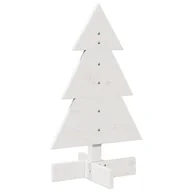 Choinki - vidaXL Drewniana choinka do udekorowania, biała, 60 cm, sosnowa - miniaturka - grafika 1