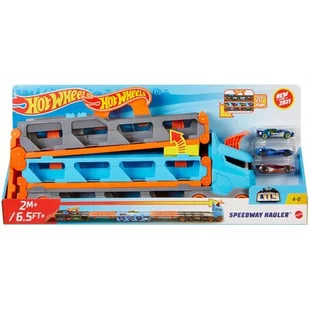 Mattel City Wyścig transporter 2w1 - Mattel - Samochody i pojazdy dla dzieci - miniaturka - grafika 1