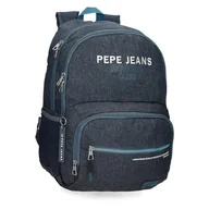 Plecaki szkolne i tornistry - Pepe Jeans Edmon Plecak szkolny Niebieski 33x46x15 cms Poliester 22,77L by Joumma Bags, niebieski, plecak szkolny - miniaturka - grafika 1