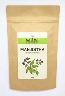 Sattva MANJISTA maseczka w proszku do twarzy i włosów 50g sattva AYURVEDA 8905075000271 - Wcierki do włosów - miniaturka - grafika 1