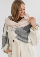 Apaszki i szaliki damskie - Szaro-Różowy Szalik Jocularity - miniaturka - grafika 1