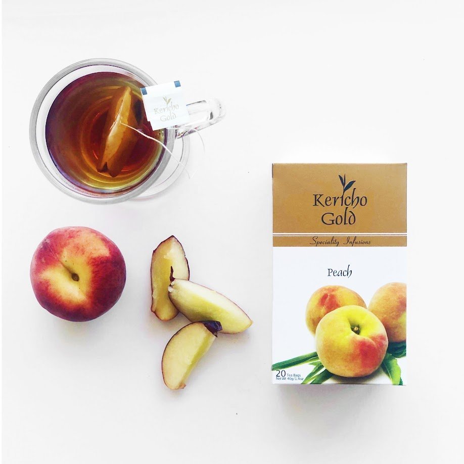 Herbata owocowa Kericho Gold Peach Brzoskwinia 20 torebek 40 g Premium