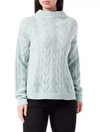Swetry damskie - United Colors of Benetton Damski sweter Lupetto M/L 1244d2017, zielony szałwiowy 0l2, XL - miniaturka - grafika 1