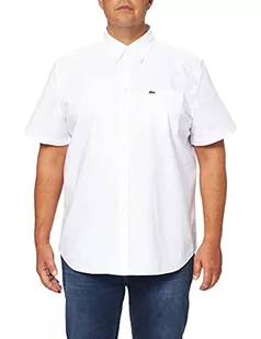 Lacoste męska koszula z rękawem Co męska, biały, XL - Koszule męskie - miniaturka - grafika 1