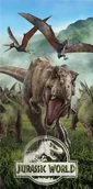 Okrycia kąpielowe dla dzieci - Ręcznik kąpielowy Jurassic world Forest, 70 x 140 cm - miniaturka - grafika 1