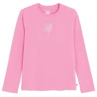 Bluzki dla dziewczynek - Cool Club, Bluzka dziewczęca z długim rękawem, różowa - miniaturka - grafika 1