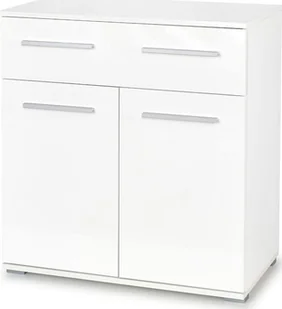 Elior Modernistyczna komoda Lines C6 - biała - Komody - miniaturka - grafika 1
