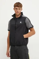 Kamizelki męskie - adidas Originals bezrękawnik Fleece Vest męski kolor czarny przejściowy IZ4799 - miniaturka - grafika 1