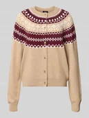 Swetry damskie - Kardigan z dzianiny z domieszką kaszmiru model ‘KLODA’ - miniaturka - grafika 1