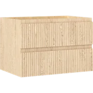 Szafki łazienkowe - Mexen Rivel szafka łazienkowa podumywalkowa 70 cm, 2 szuflady, ryflowana , dąb - 91A20-07047-2-BFF81 - miniaturka - grafika 1